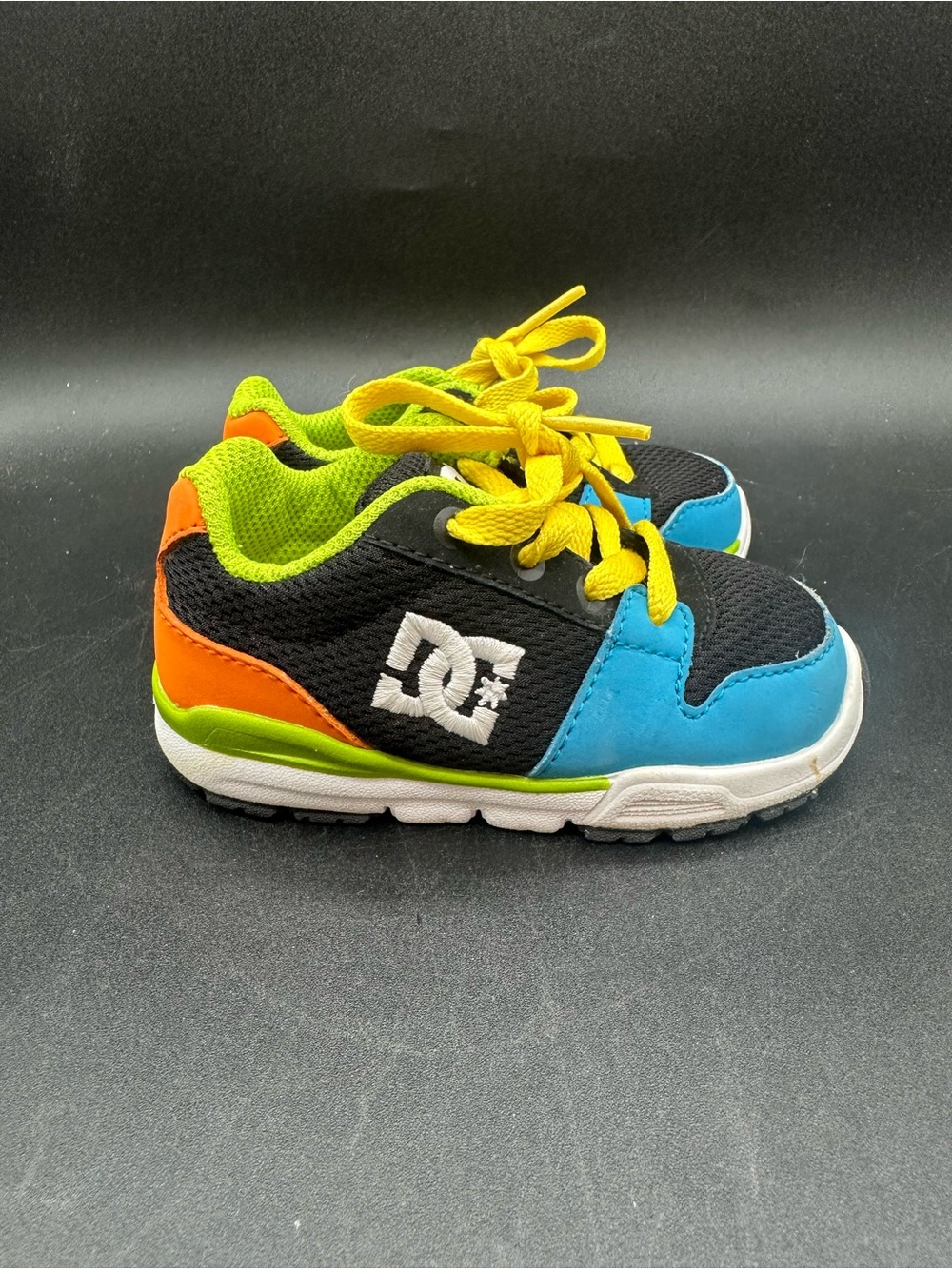 DC Baby Toddler Skate Shoes Green Blue Orange Size 5 HTF